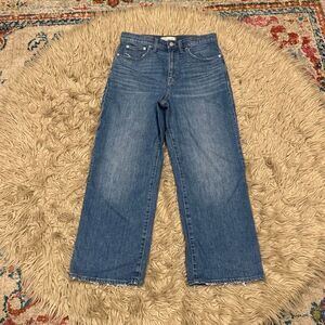 Madewell slim wide-leg crop jeans size 28